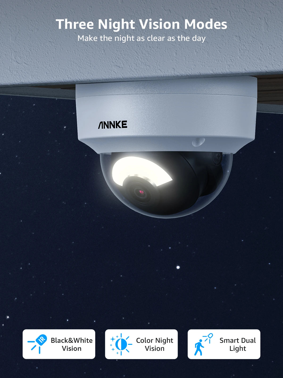 ANNKE C800 4K PoE Security Camera Outdoor IK10 8MP Smart Dual Light Built-in Mic  Apple or Google app