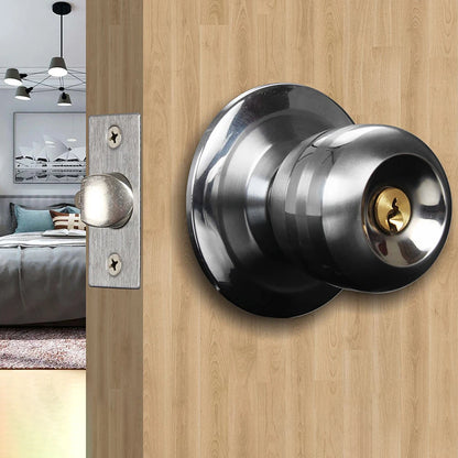 Keyed Entry Door Knob Stainless Steel Interior and Exterior