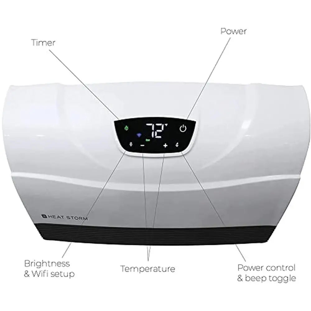 Infrared Heater Wifi Control Wall Mount Touch Screen Digital Thermostat Indoor 1500W 5200 BTU Safe Grill