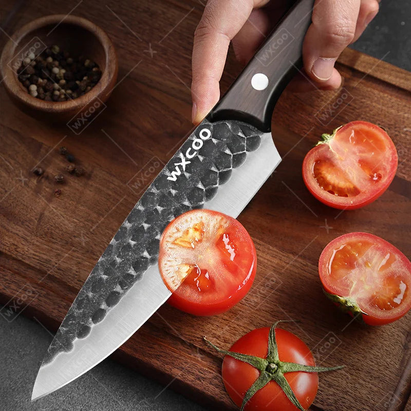 3 Pcs Stainless Steel Kitchen Chef Knife Set Multipurpose Boning Cleavers Utility Cutters Mini Meat Paring Slicing Tools