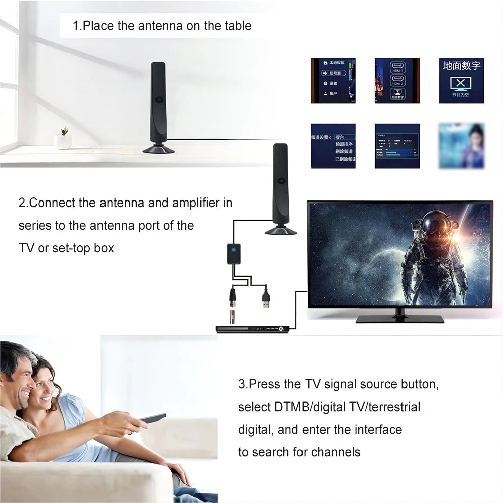 Amplified TV Antenna 4K Digital