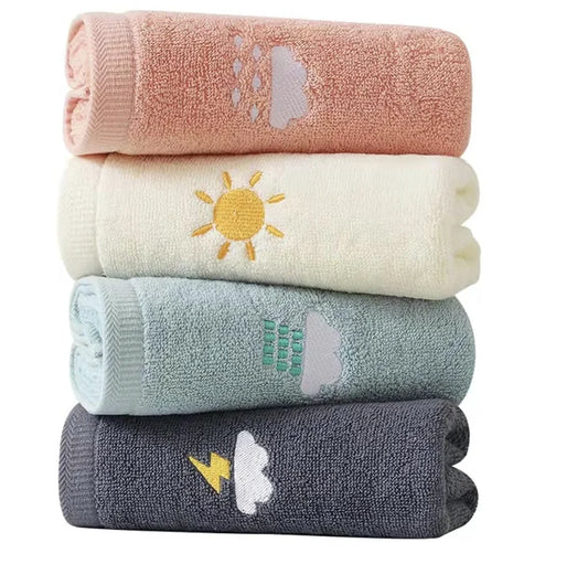 Bathroom Hand Towels Set of 4, Soft Cotton Highly Absorbent