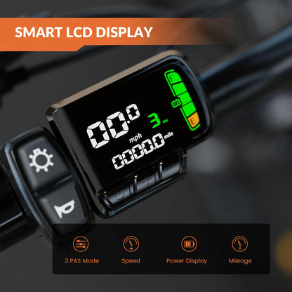 Electric Bike, 500W Motor, 468Wh Removable Battery, 37KM/H Max Speed,  Front Suspension