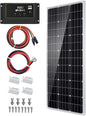 Solar Panel Kit 100 Watt 12 Volt Monocrystalline Off Grid System for Homes RV Boat + 30A 12V/24V Solar Charge Controller