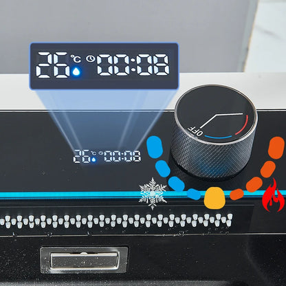 304 Stainless Steel Kitchen Sink with Digital Display Waterfall Faucet, Multifunctional Large Single Slot Whale Sink