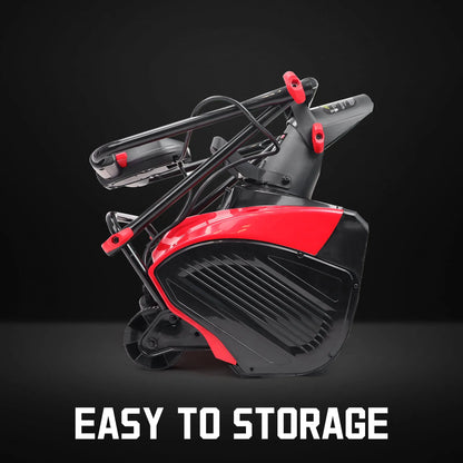 18" 15A Electric Snow Blower, Single Stage Snow Thrower with Steel Auger, 30FT Throwing Distance, Lightweight & Foldable Design