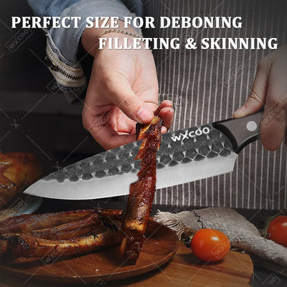 3 Pcs Stainless Steel Kitchen Chef Knife Set Multipurpose Boning Cleavers Utility Cutters Mini Meat Paring Slicing Tools