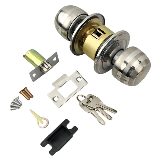 Keyed Entry Door Knob Stainless Steel Interior and Exterior
