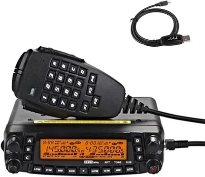 HOME.TH-9800 Quad Band 50W Cross-Band Mobile Car Ham Radio Black 5.5 x 1.58 x 8.35"
