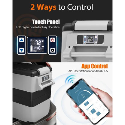 Portable 12 Volt Refrigerator Cooler or Freezer- 58 Quart(55L)  with AC/DC (Has Compressor)