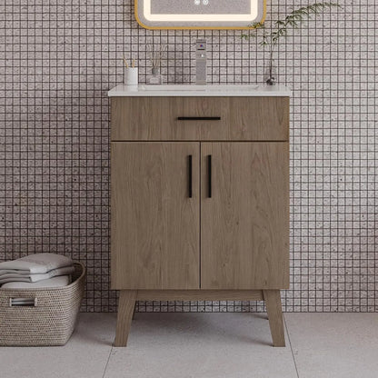 24" Bathroom Vanity with or without Sink, Two Soft Close Cabinet Doors
