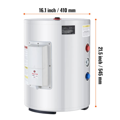 SucceBuy Electric Water Heater 40/70L Tank Instant Hot Water Heater 1.6Kw Tankless Water Heater w/ LED  110v