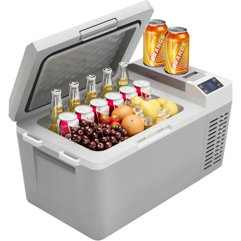 21QT/20L Portable Car/RV Refrigerator Freezer - 12V/24V DC  AC Power, Low Noise