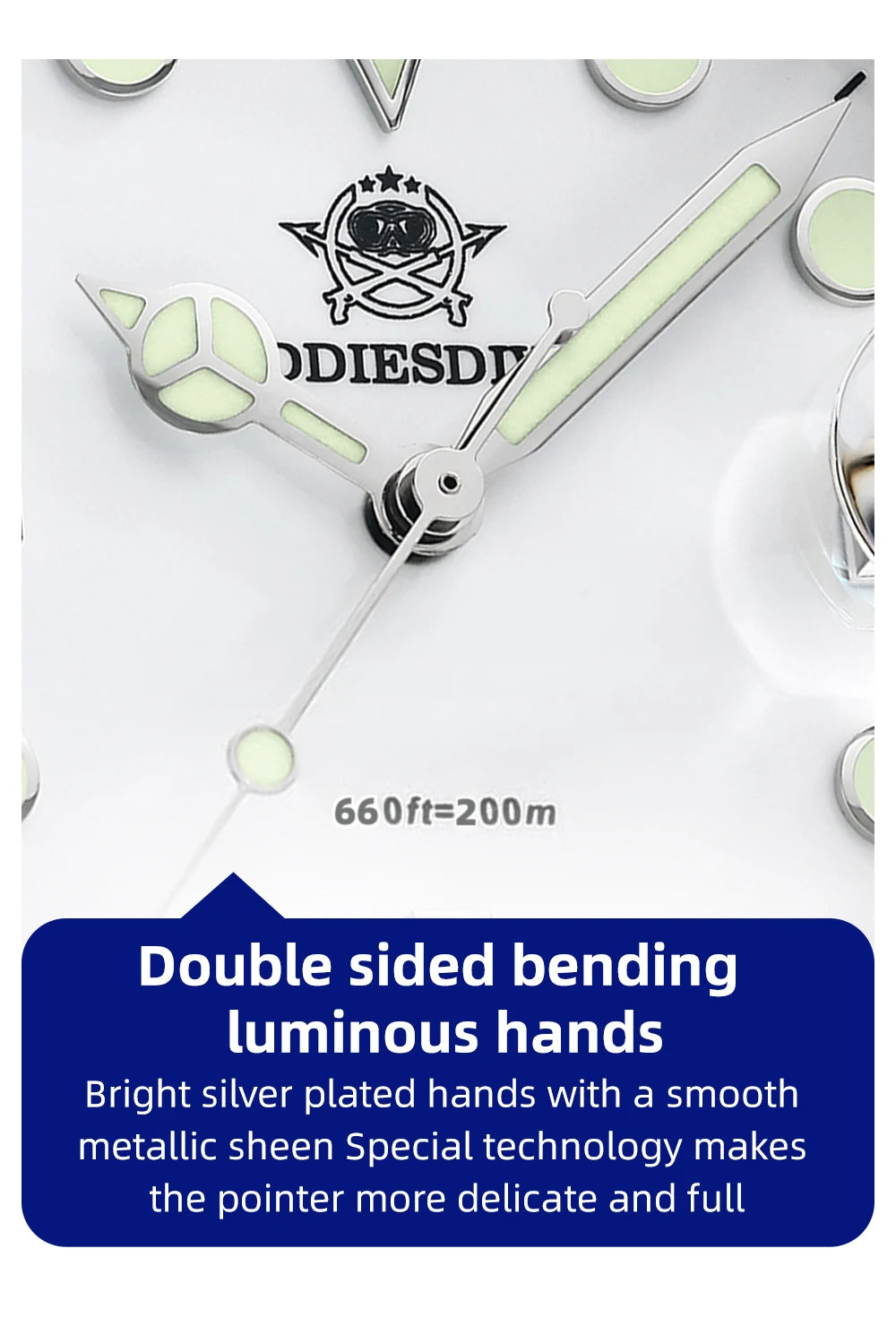 ADDIESDIVE Quartz Watch 316L Stainless Steel Windows Display Blue luminous 20Bar Ceramic Ring Waterproof Scuba