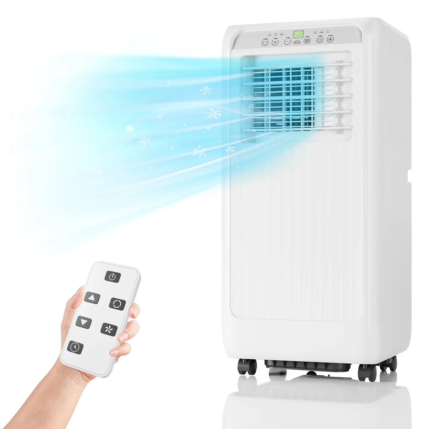 10000 Btu Portable Air Conditioner 4-in-1 Portable AC Unit Cool up to 450 sq.ft with Remote Control Window Exhaust Kit 24H Timer