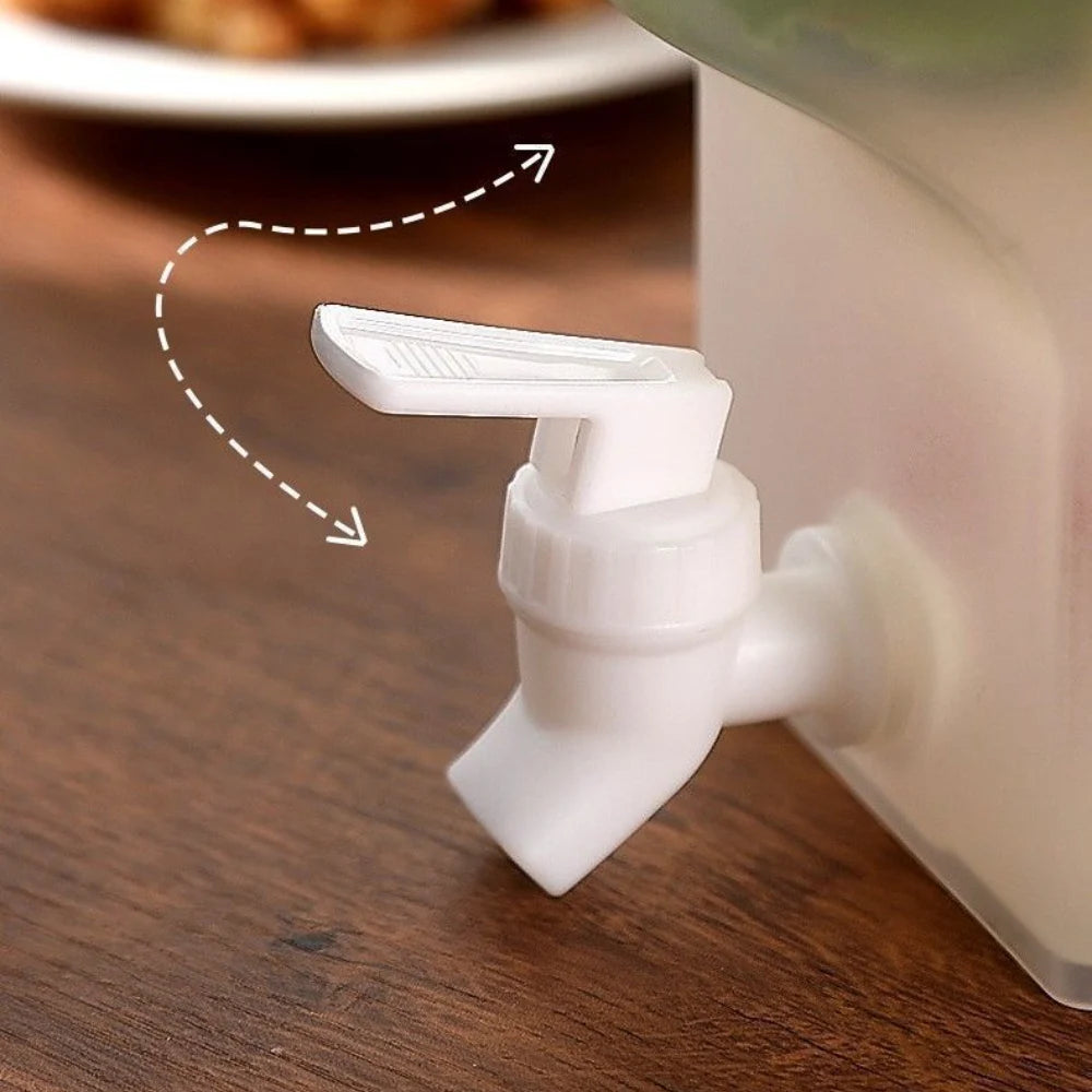 BPA Free 3.5L Cold Water Jug Clear Tea Kettle with Faucet Beverage Dispenser Refrigerator Water Container For Kitchen, Camping