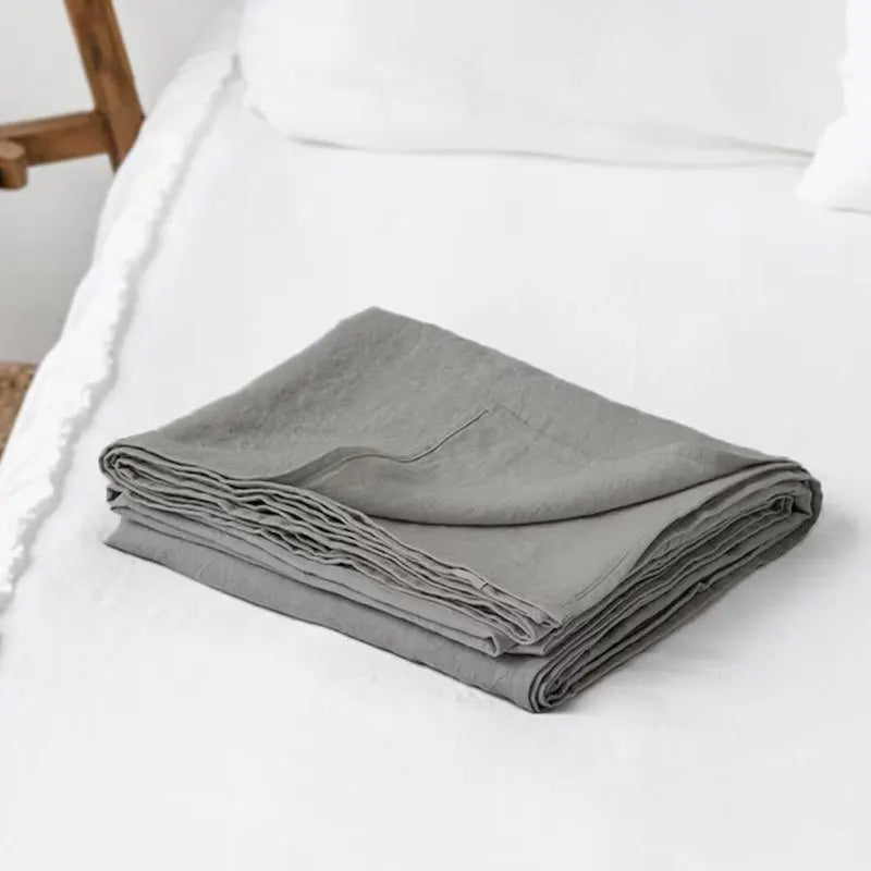 100% French Washed Pure Linen Sheets, Breathable and Cooling Bed Sheets, Soft Durable for Hot Sleepers Anti-Tear Line Flax Sheet