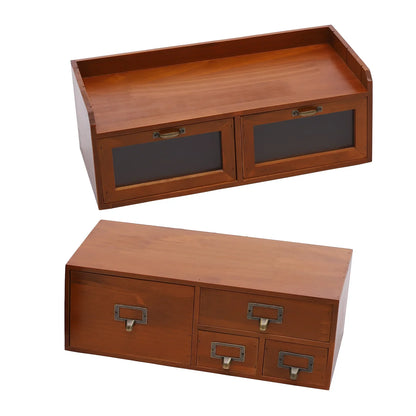 Vintage Retro 6-Drawer Desktop Organizer Cabinet Tabletop Organizer