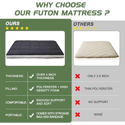Floor Mattress, Foldable Futon