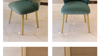 Set Of 2 Upholstered Wing Back Dining Chairs Living Room Designer Kitchen