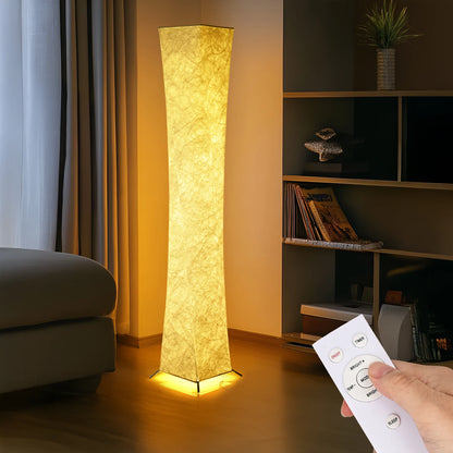 Soft Light Floor Lamp, 52" Simple Design Slim Warm Light 3000K LED Tyvek Fabric Shade Standing Lamp