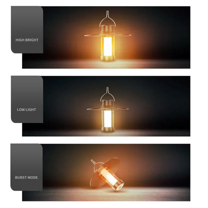 LED Camping Tent Light Type-c Charging Dimmable