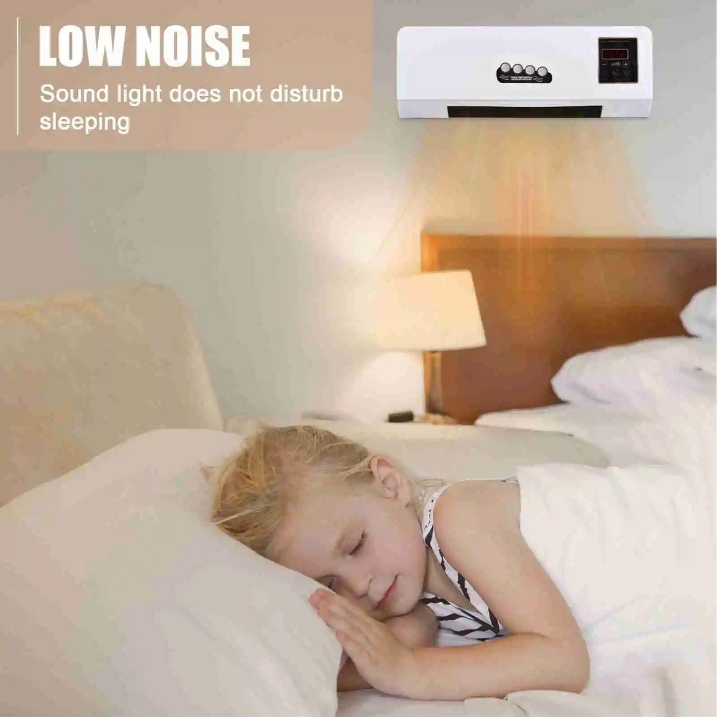 Fan and Heating Space Heater ; Wall Mount ; Timing Digital Display;