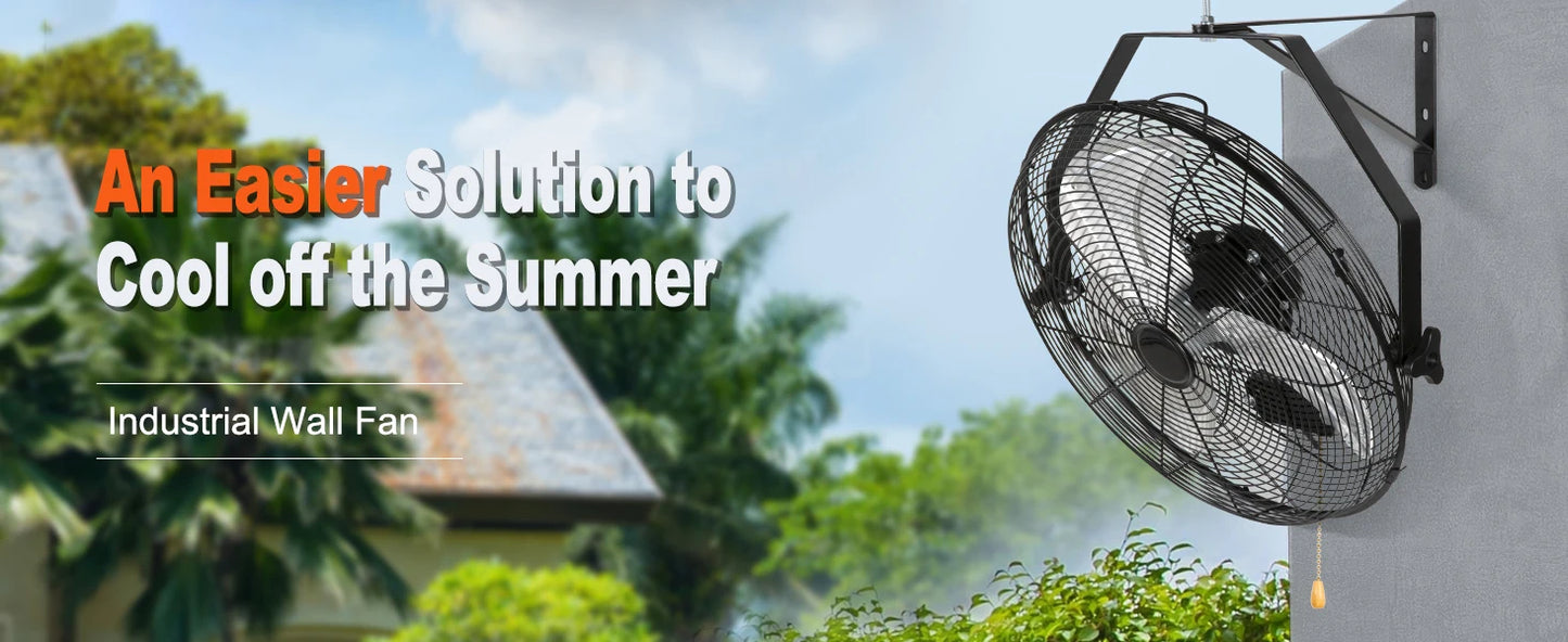 Wall Mount Fan High Velocity Waterproof for Warehouse Greenhouse Patio
