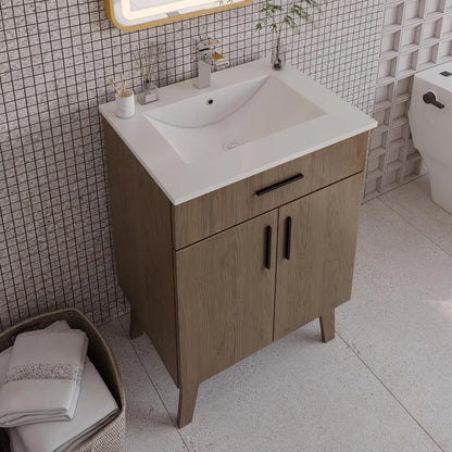 24" Bathroom Vanity with or without Sink, Two Soft Close Cabinet Doors