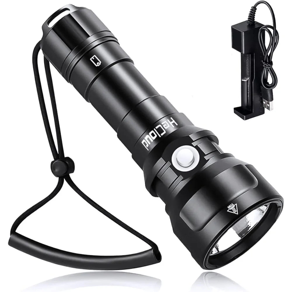 2000 Lumens Scuba Underwater Dive Light  Waterproof 873ft