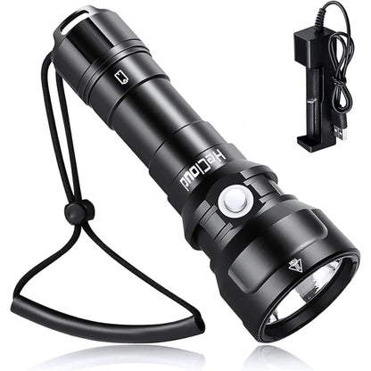 2000 Lumens Scuba Underwater Dive Light  Waterproof 873ft