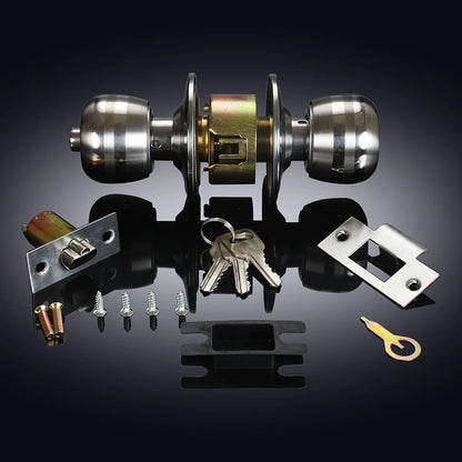 Keyed Entry Door Knob Stainless Steel Interior and Exterior