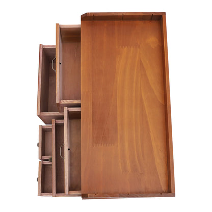 Vintage Retro 6-Drawer Desktop Organizer Cabinet Tabletop Organizer