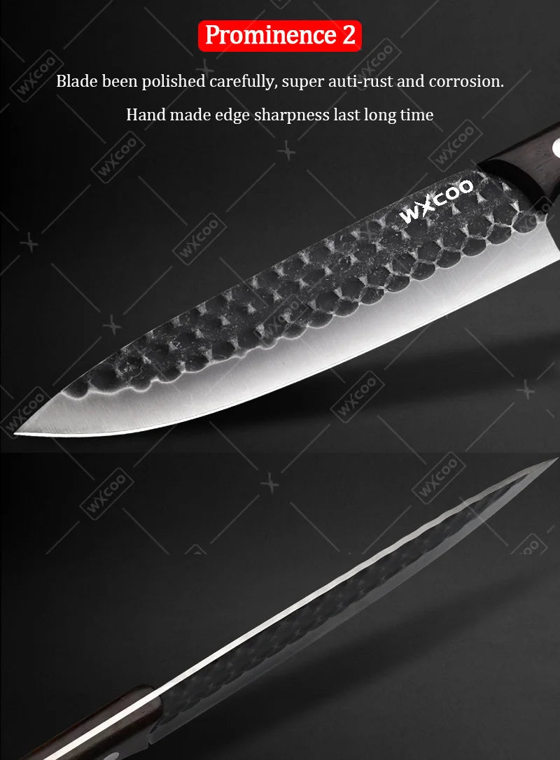 3 Pcs Stainless Steel Kitchen Chef Knife Set Multipurpose Boning Cleavers Utility Cutters Mini Meat Paring Slicing Tools