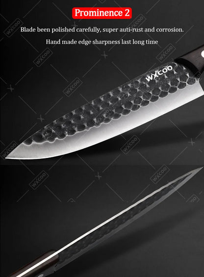 3 Pcs Stainless Steel Kitchen Chef Knife Set Multipurpose Boning Cleavers Utility Cutters Mini Meat Paring Slicing Tools