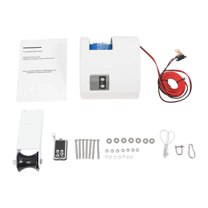 Boat Electric Anchor Winch,12V Waterproof Windlass with Remote Control,Premium for 25lbs Boat Anchor