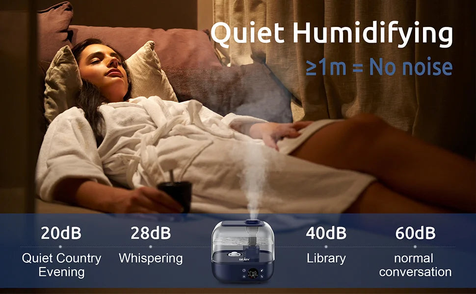 SEJOY 5L Humidifiers for Bedroom Large Capacity Low Noise for Home Office Ultrasonic Mist Humidifier