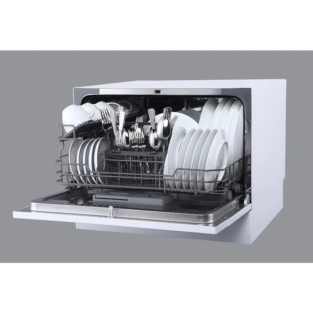 Energy Star Countertop Dishwasher with Delay Start & LED – White