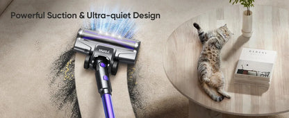 N12 Cordless Vacuum Cleaner 200W Motor Ultra Lightweight 6-In-1 Vacuum Up to 45Mins Runtime for Carpet Hard Floor