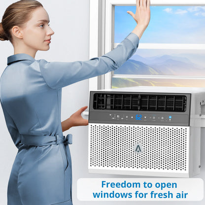 6000 BTU Window Air Conditioner, Energy Efficient, U Shaped Air Conditioner Cools Up to 350 Sq Ft, WIFI
