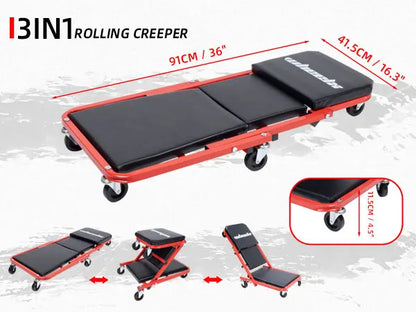 3-in-1 Rolling Creeper Fold Up