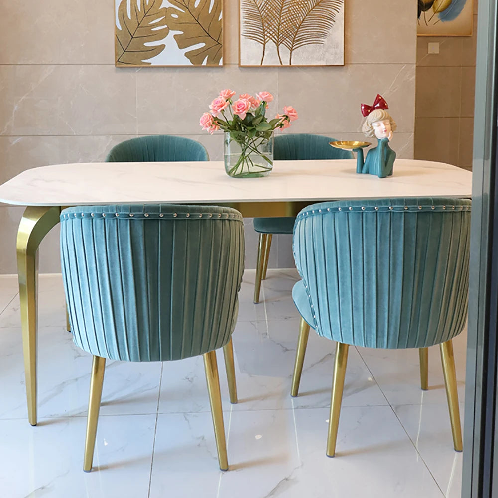 Set Of 2 Upholstered Wing Back Dining Chairs Living Room Designer Kitchen