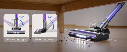 N12 Cordless Vacuum Cleaner 200W Motor Ultra Lightweight 6-In-1 Vacuum Up to 45Mins Runtime for Carpet Hard Floor