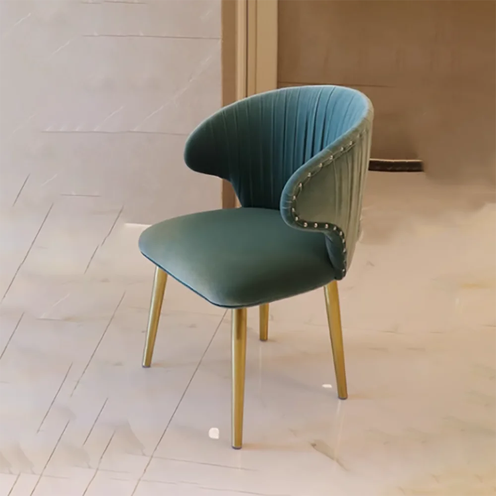 Set Of 2 Upholstered Wing Back Dining Chairs Living Room Designer Kitchen