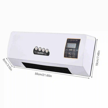 Fan and Heating Space Heater ; Wall Mount ; Timing Digital Display;