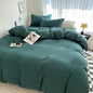 Linen Cotton Bedding Set with Sheet Duvet Cover Pillowcase Single Couple Bedsheet King Queen Double Twin Size