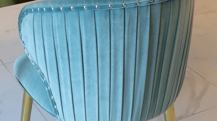 Set Of 2 Upholstered Wing Back Dining Chairs Living Room Designer Kitchen