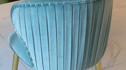 Set Of 2 Upholstered Wing Back Dining Chairs Living Room Designer Kitchen