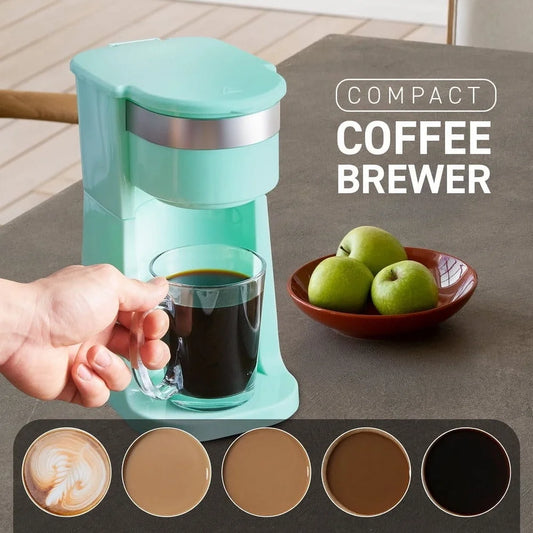 Personal Coffee Maker with Stainless Steel Travel Mug Auto Shut Off 14oz Capacity
