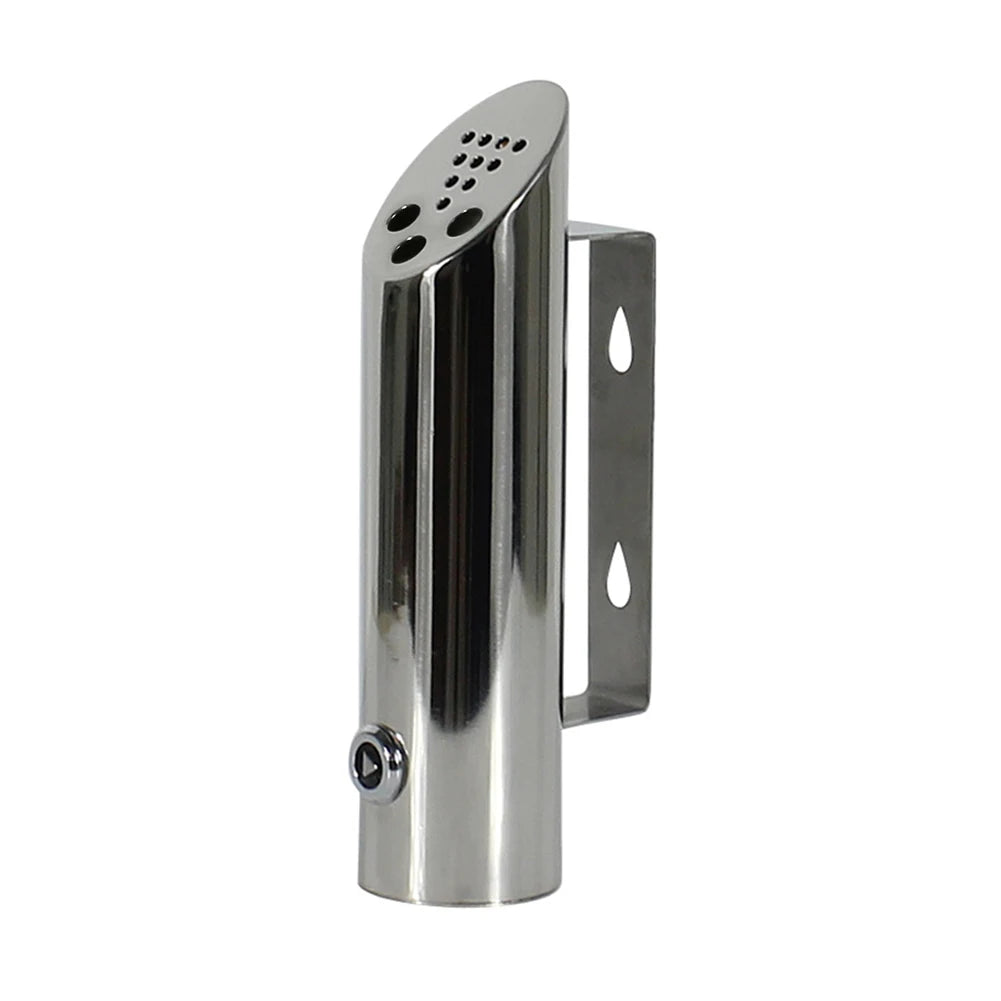 Wall Mounted Cylinder Cigarette Ash Bin Stainless Steel Outside Wall